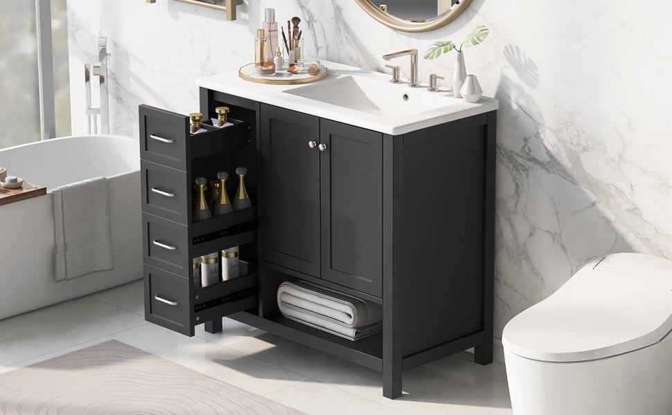 36" Bathroom Vanity with Sink Top