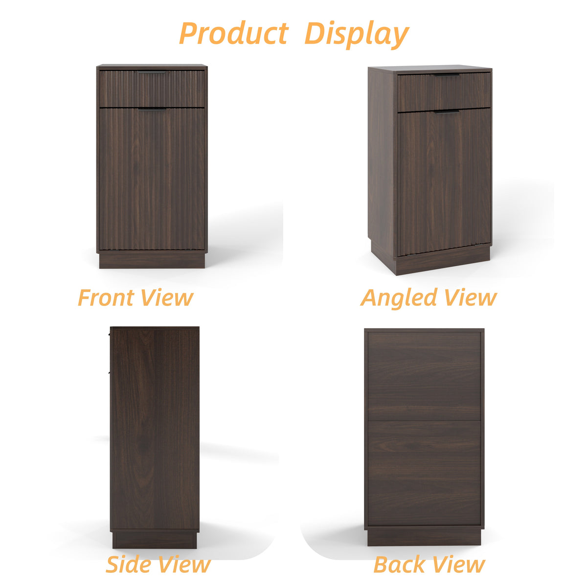 10-Gallon Woodgrain Tilt-Out Trash Can Cabinet