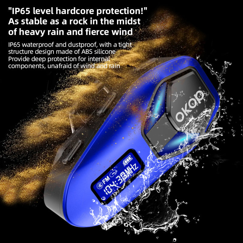 KP-293 Hot-Selling New Helmet Bluetooth Headset Waterproof Dustproof Noise-Canceling Intercom With Digital Display RGB Lighting In Stock