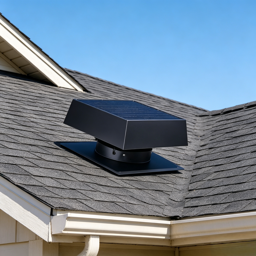12" Flush Mount Trapezoid Solar Attic Vent