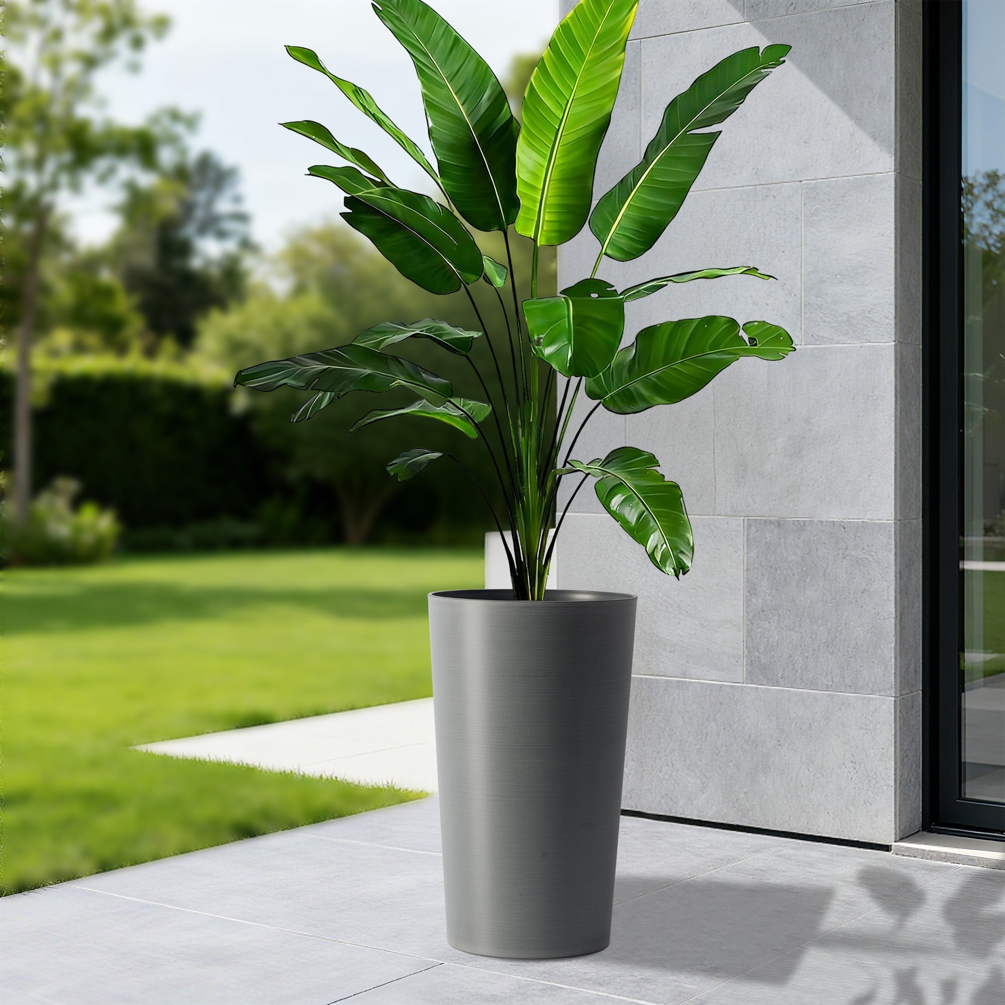 2 Pack Tall 21.7 in Planters for Outdoor Plants