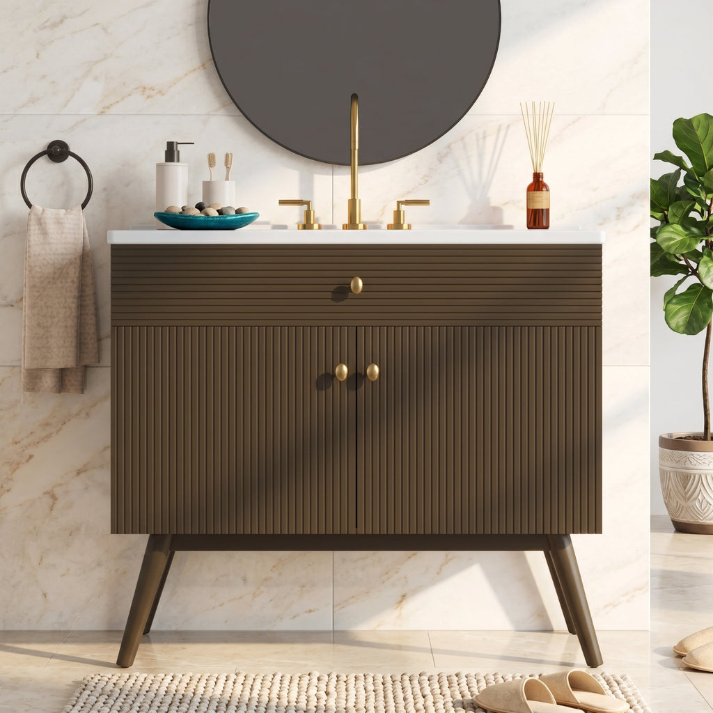 36" Luxury Striped Bathroom Vanity