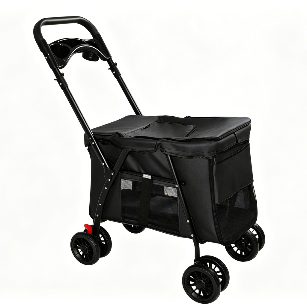 Leavader Foldable Pet Stroller with Safety Features