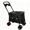 Leavader Foldable Pet Stroller with Safety Features