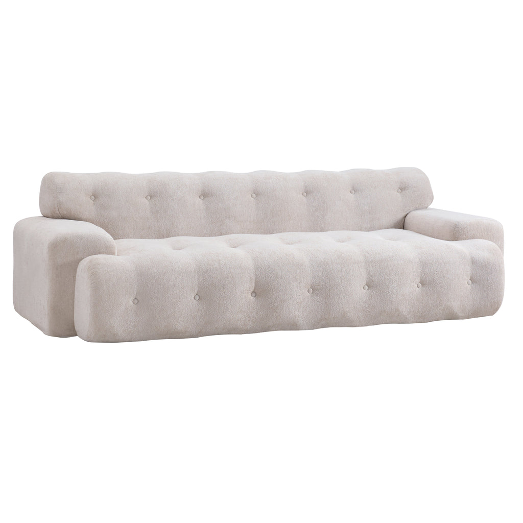 88 in. Cloud 3 Seater Chenille Sofa with Button Tufting