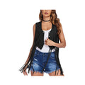 Suede-velvet Vest Womens Mid-length Top