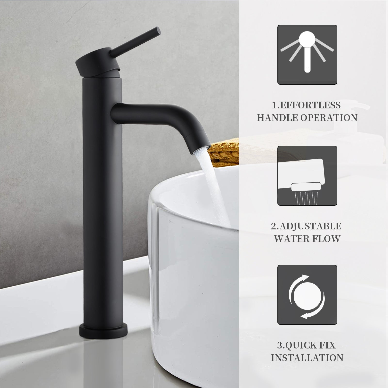 Single Hole Single Handle Bathroom Sink Faucet