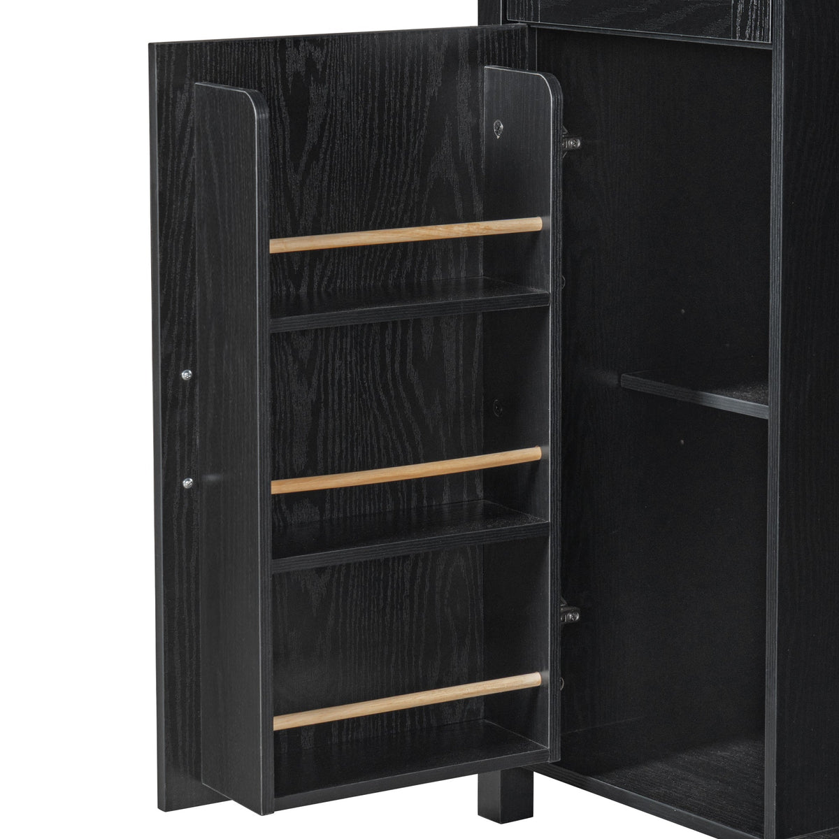 K&K 53.2" Farmhouse Fridge Cabinet