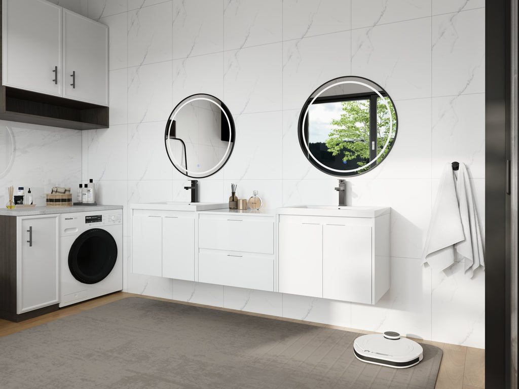 72" Bathroom Vanity With Resin Sink