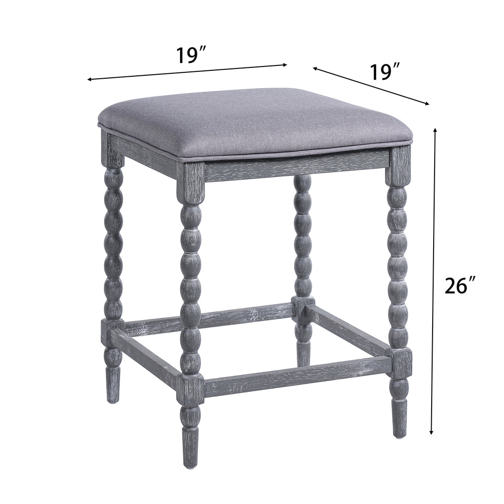 26" Counter Stools Set of 4 with Upholstered Seat