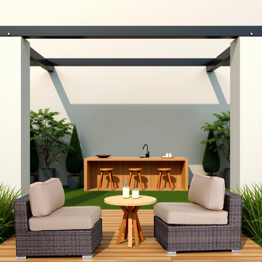 28" Wide Armless Outdoor Chairs with Cushions (Set of 2)