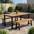 3-Piece Outdoor Acacia Wood Dining Set