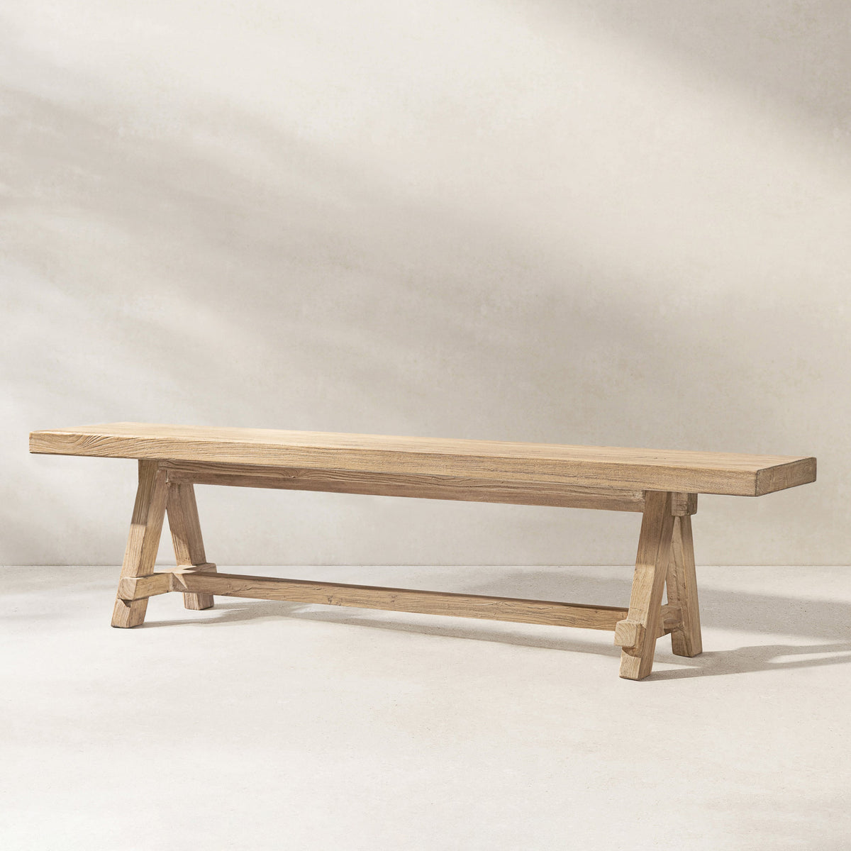 Hawthorne 72" Reclaimed Elm Trestle Dining Bench