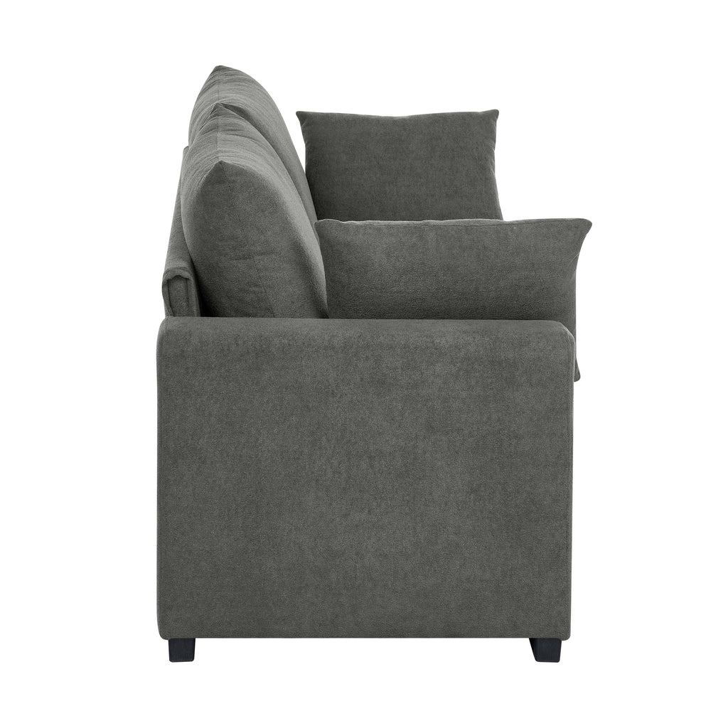 Upholstered Sofa with Toss Pillows