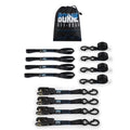 Borne Off-Road Medium-Duty Ratchet Tie-Down Kit (4-Pack) Black BNRTC-TDMD-4BK