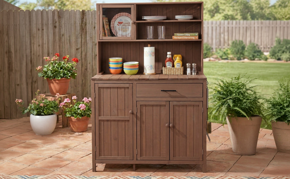 Topamax Potting Bench with Hutch
