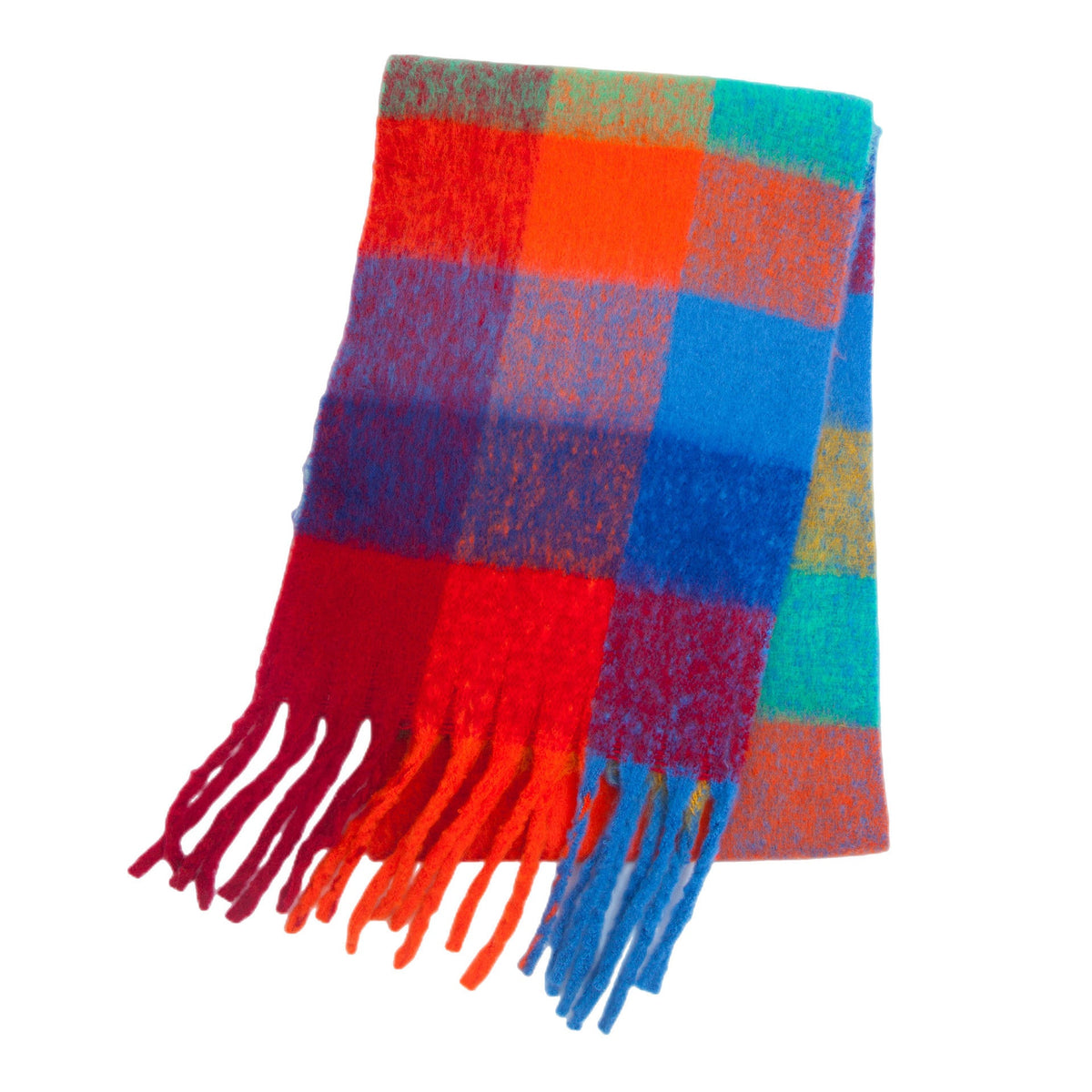 Cashmere-look Plaid Thickened Warm Scarf