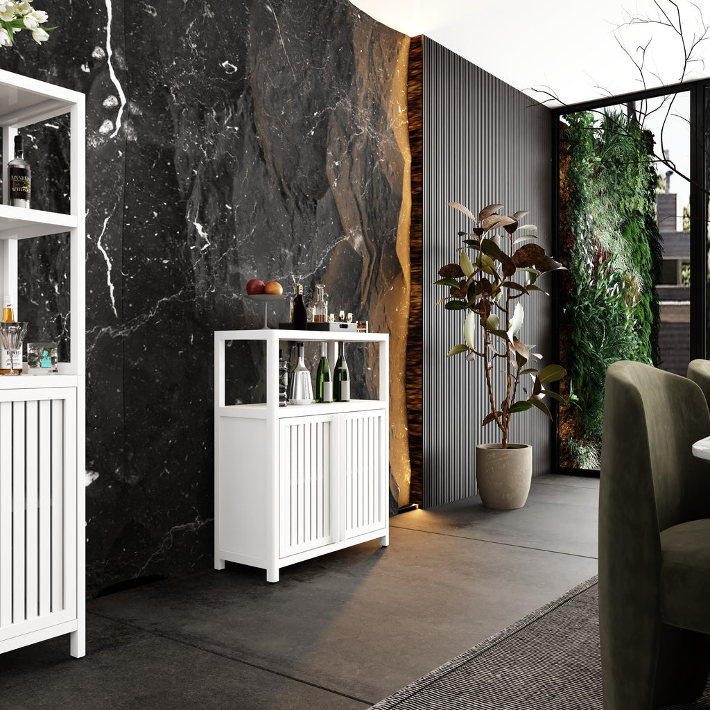Large Capacity Bamboo Storage Cabinet