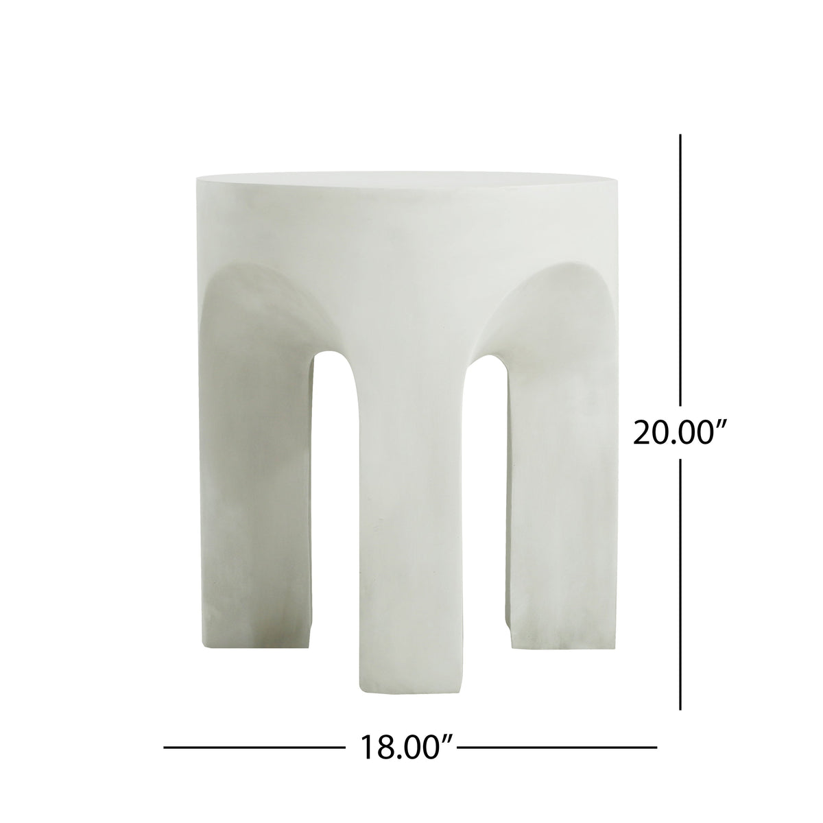 Outdoor MGO Round Top Side Table/End Table, Antique