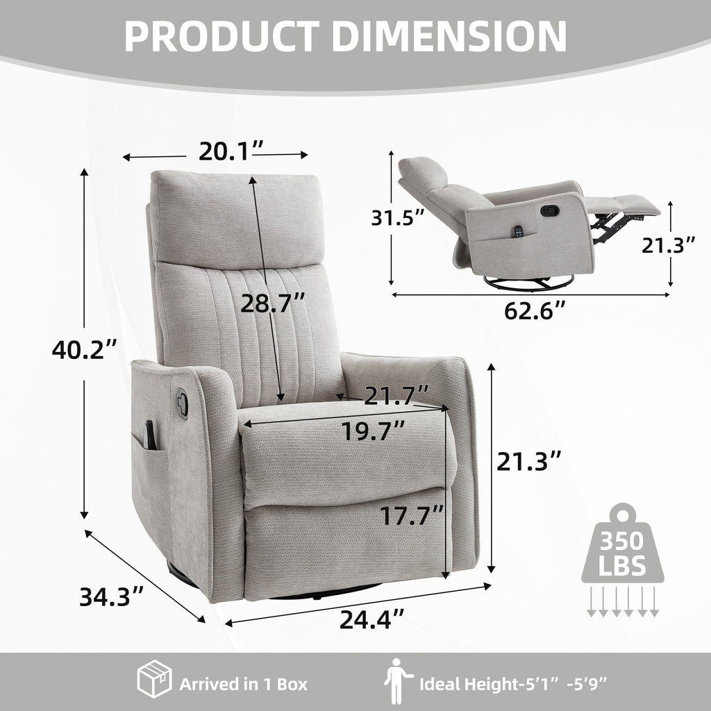 Comfortmax Light Recliner with Massage & Heat Function
