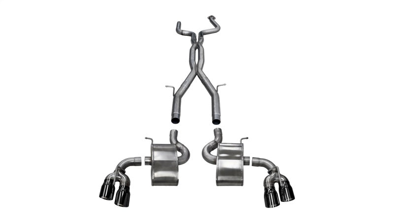 Corsa 16-18 Chevy Camaro SS Xtreme+ 2.75in Cat-Back Dual Rear Exit w/ Single 4.5in Black PVD Tip 14771BLK