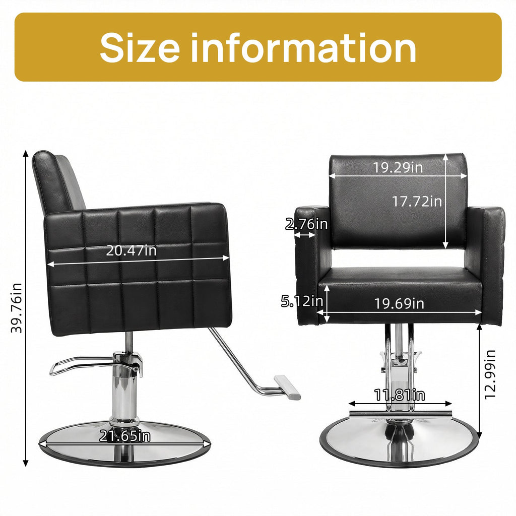 Black Salon Stylist Chair for Home Hydraulic