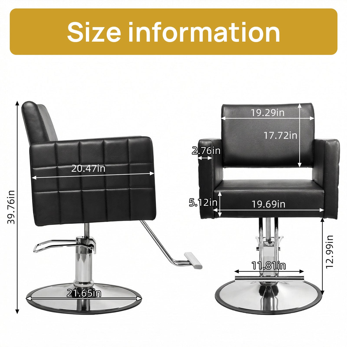 Black Salon Stylist Chair for Home Hydraulic