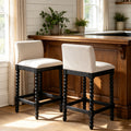 Farmhouse Coastal Counter Stools Set of 2
