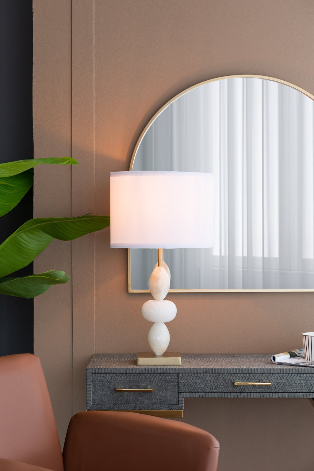 Contemporary Alabaster Table Lamp