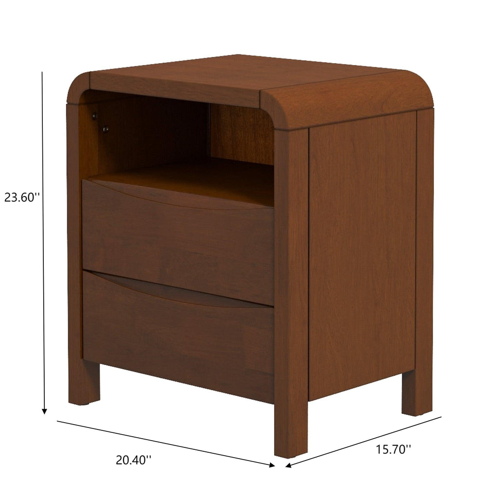 Lionel Mid Century Modern Solid Wood Nightstand