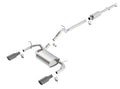 Borla 12-16 Jeep Wrangler 3.6L AT/MT 4DR 4WD S SQ RL AC SR 2.5in 2in TIP 3.5inx3.28in Black Chrome 140459BC