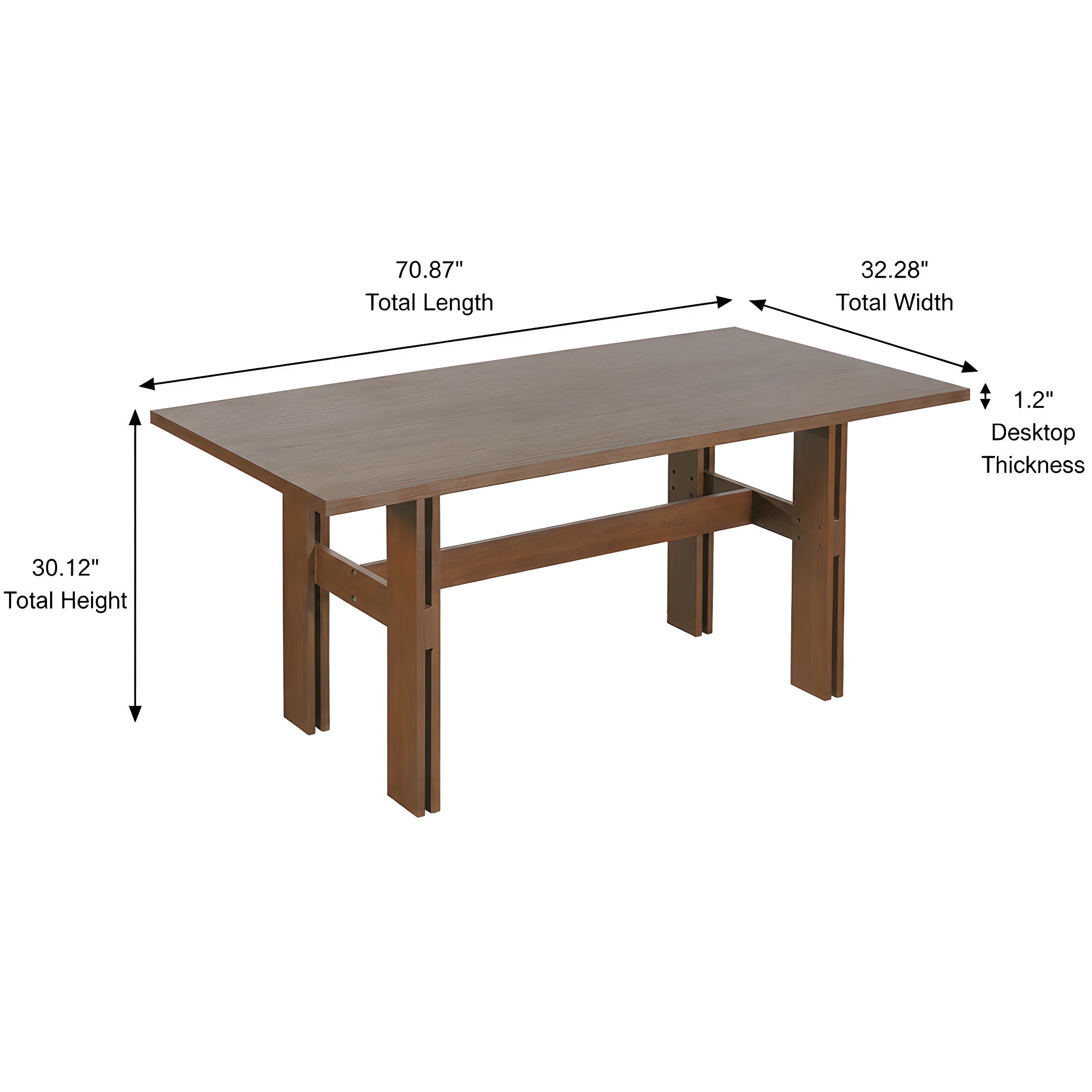7 Pieces Modern Oval Dining Set