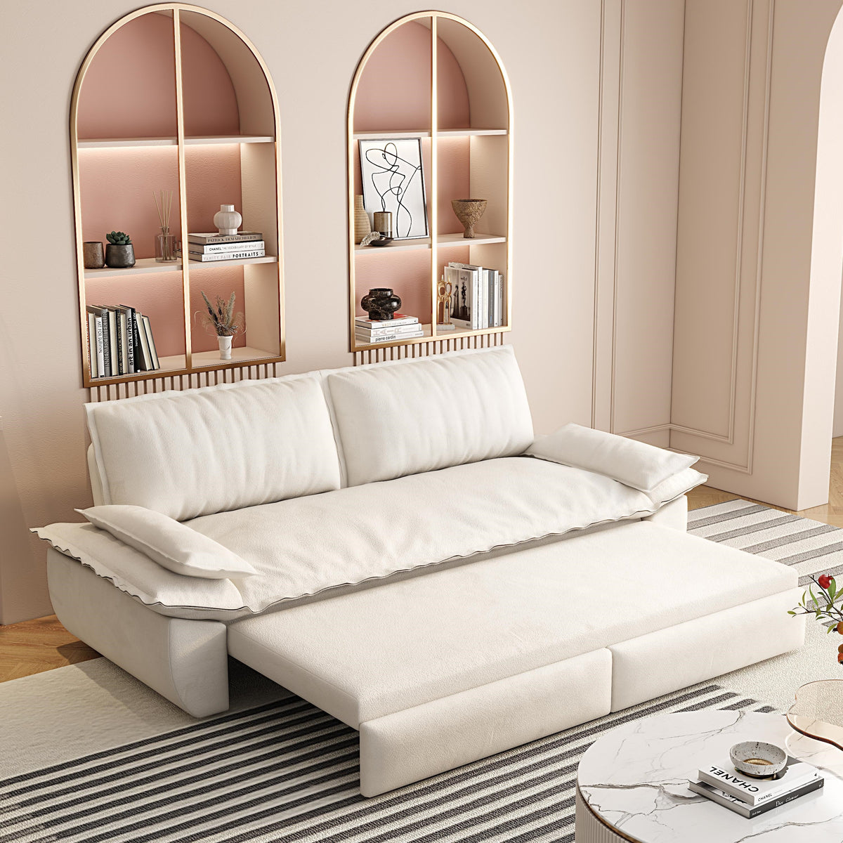 73.2" Queen Pull Out Sofa Bed