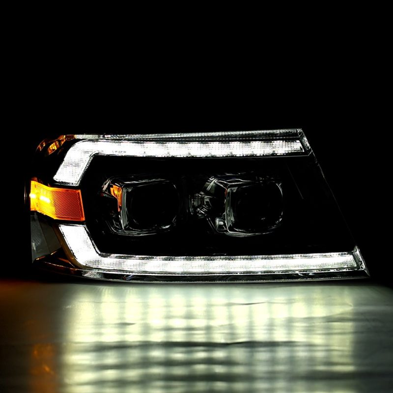 AlphaRex 04-08 Ford F150 PRO-Series Projector Headlights Alpha-Black w/ Sequential Signal and DRL 880134 *Discontinued