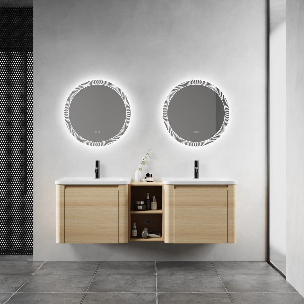 60'' Wall-Mounted Bathroom Vanity