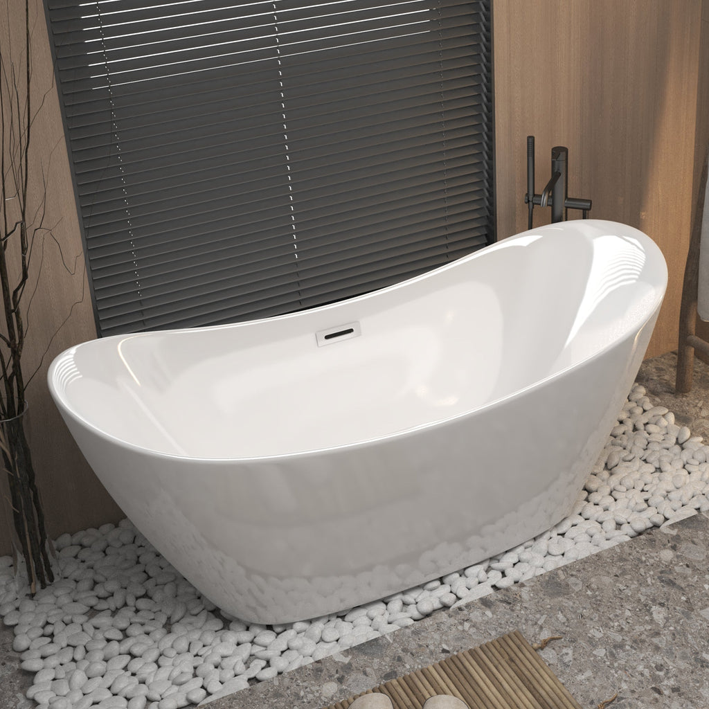 59" Acrylic Freestanding Tub - Gloss Finish