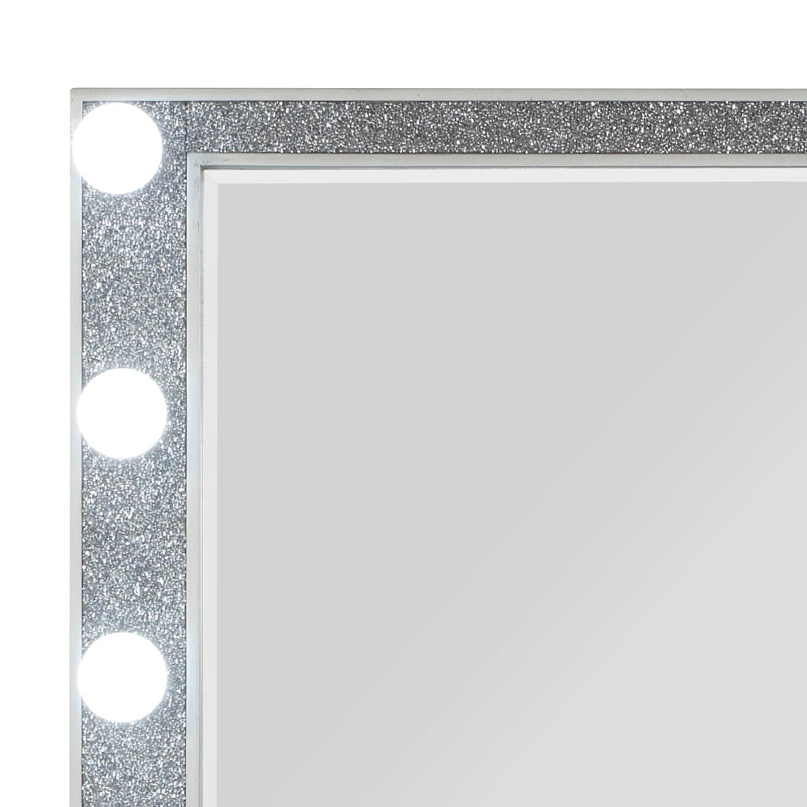 Sliverfluff Mirrored & Champagne Finish Mirror W/Light