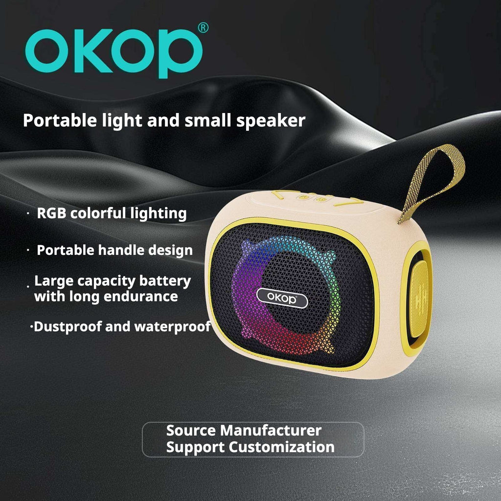 KP-853 New Wireless Bluetooth Speaker Long Battery Life Portable Handle RGB Lighting In Stock For Outdoor Parties