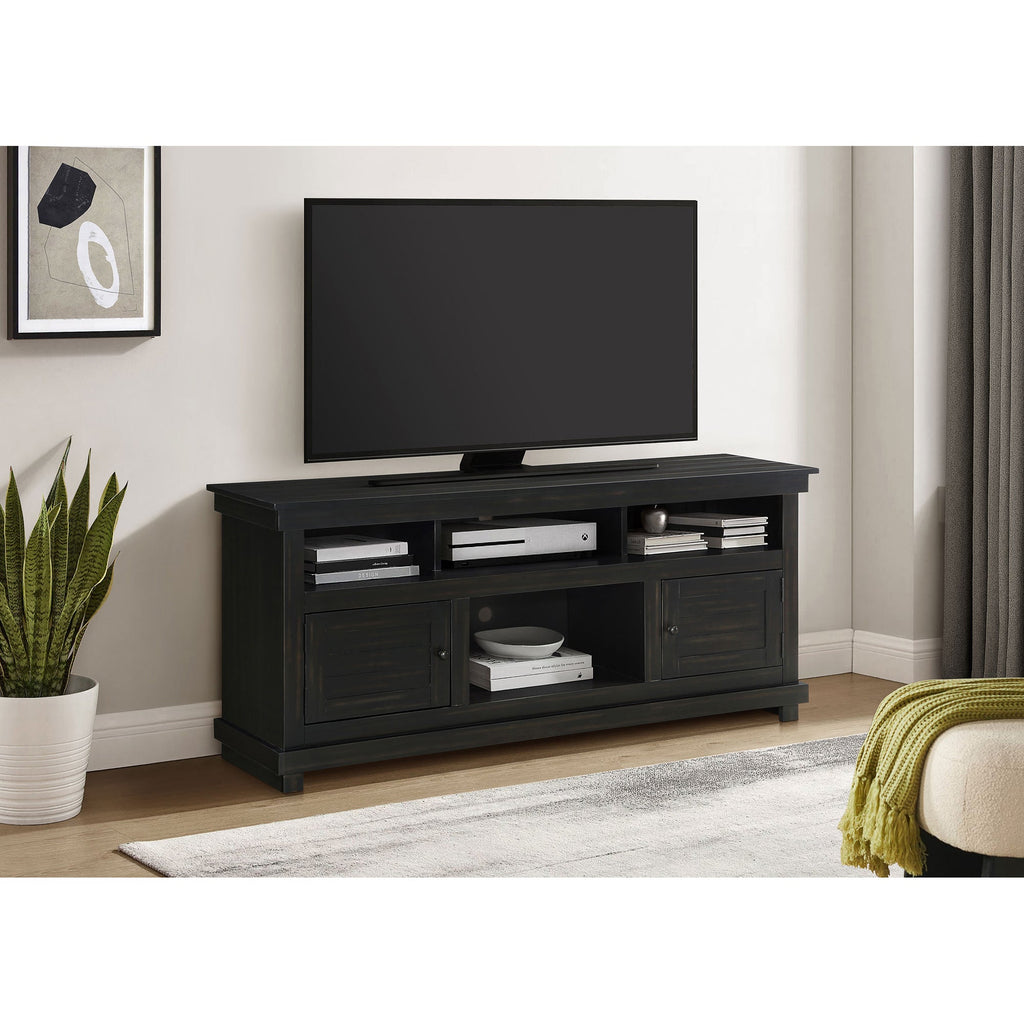 Castleton Distressed Java TV Stand Media Console