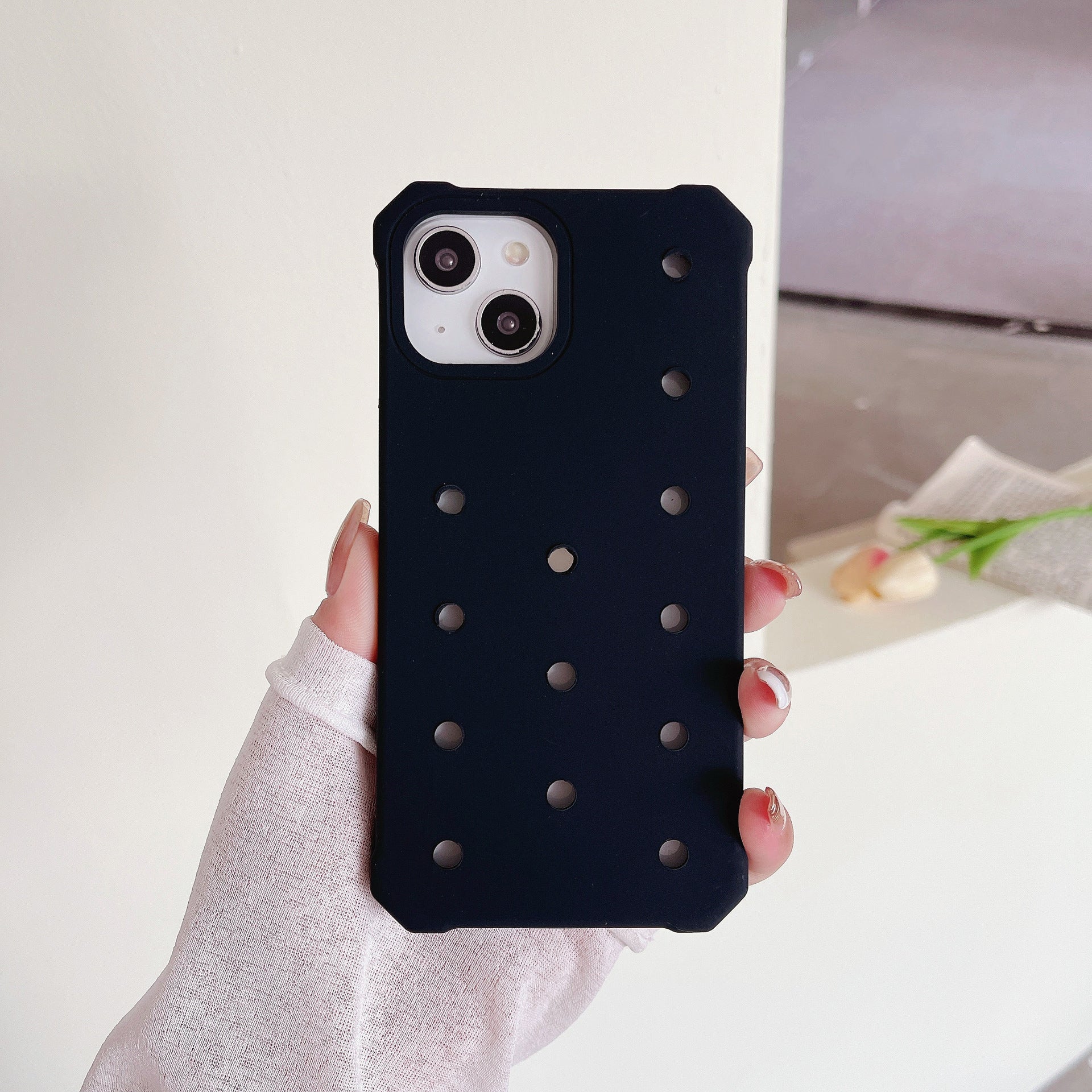 Silicone Hole Phone Case Protective Cover Three-dimensional
