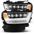 AlphaRex 19-20 Ram 1500HD NOVA LED Proj Headlights Plank Style Chrome w/Activ Light/Seq Signal/DRL 880517 *Discontinued
