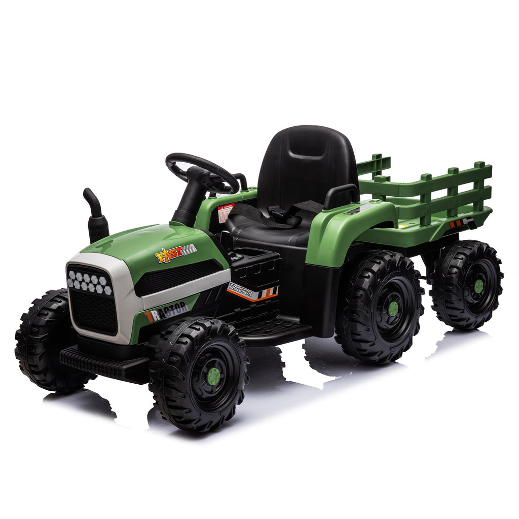 Ride On Tractor with Trailer - 24V Battery Powered Electric Toy