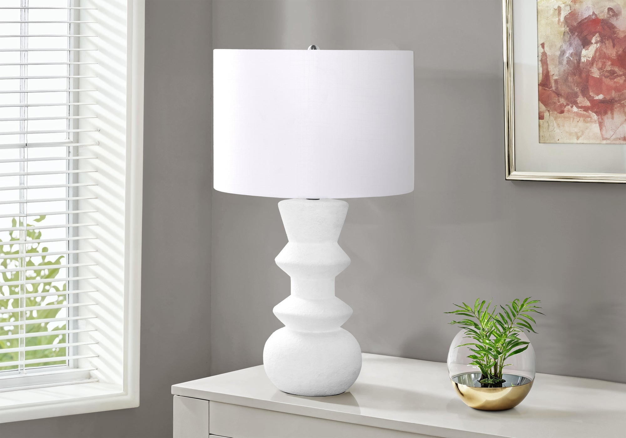 Premium 26"h Table Lamp with Unique Geometric Design
