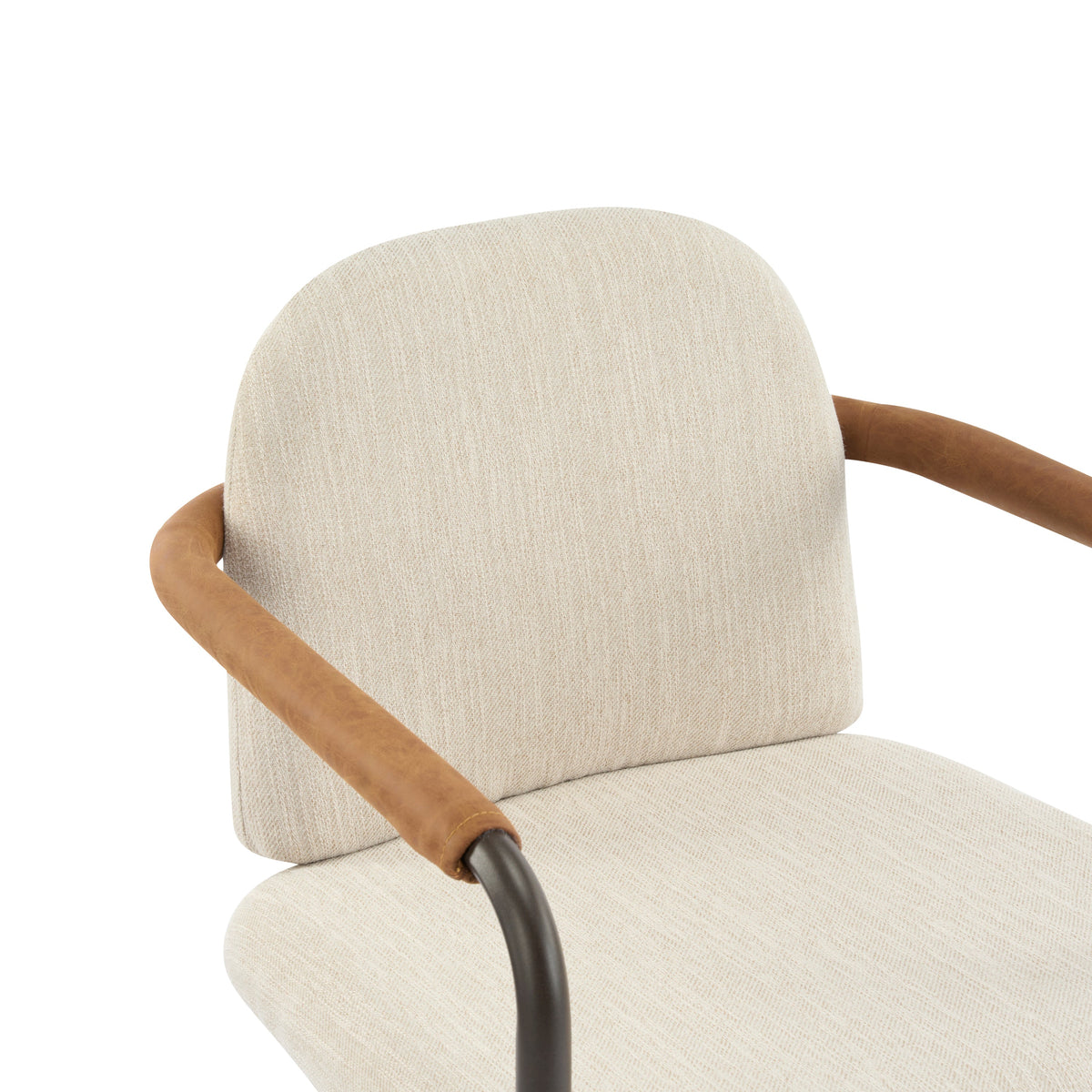 Dining Chair Set of 2 - Espresso and Beige