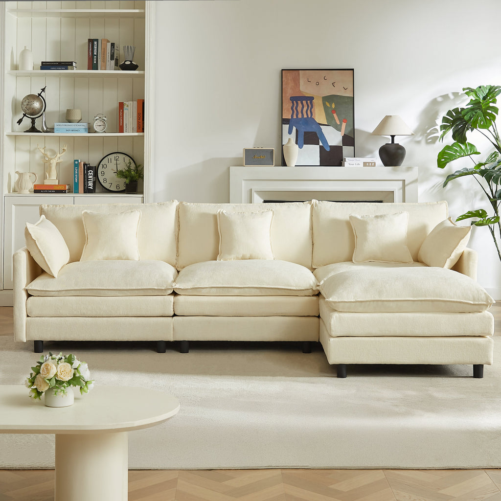 Modular Sectional Sofa, 110 Inch L Shaped Couch Set
