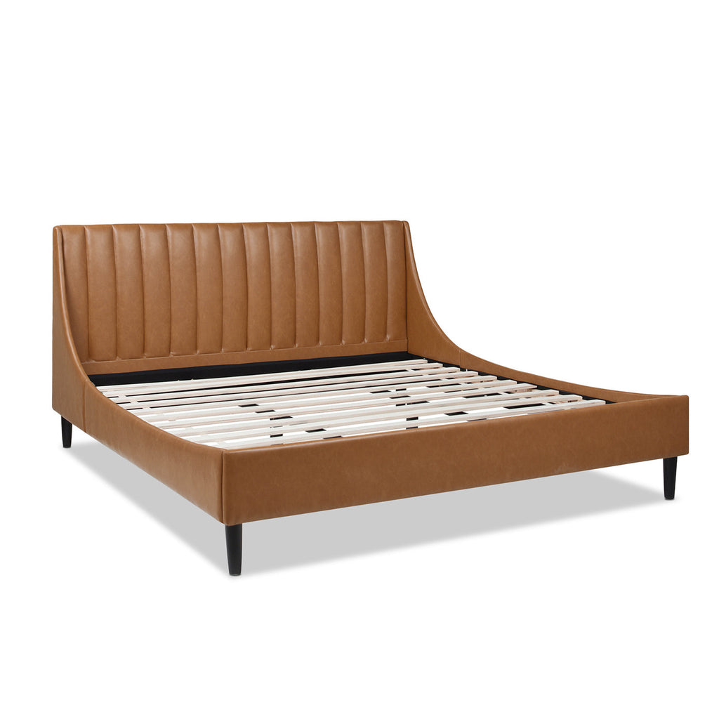 Aspen Vertical Tufted Headboard Platform Bed Set, King
