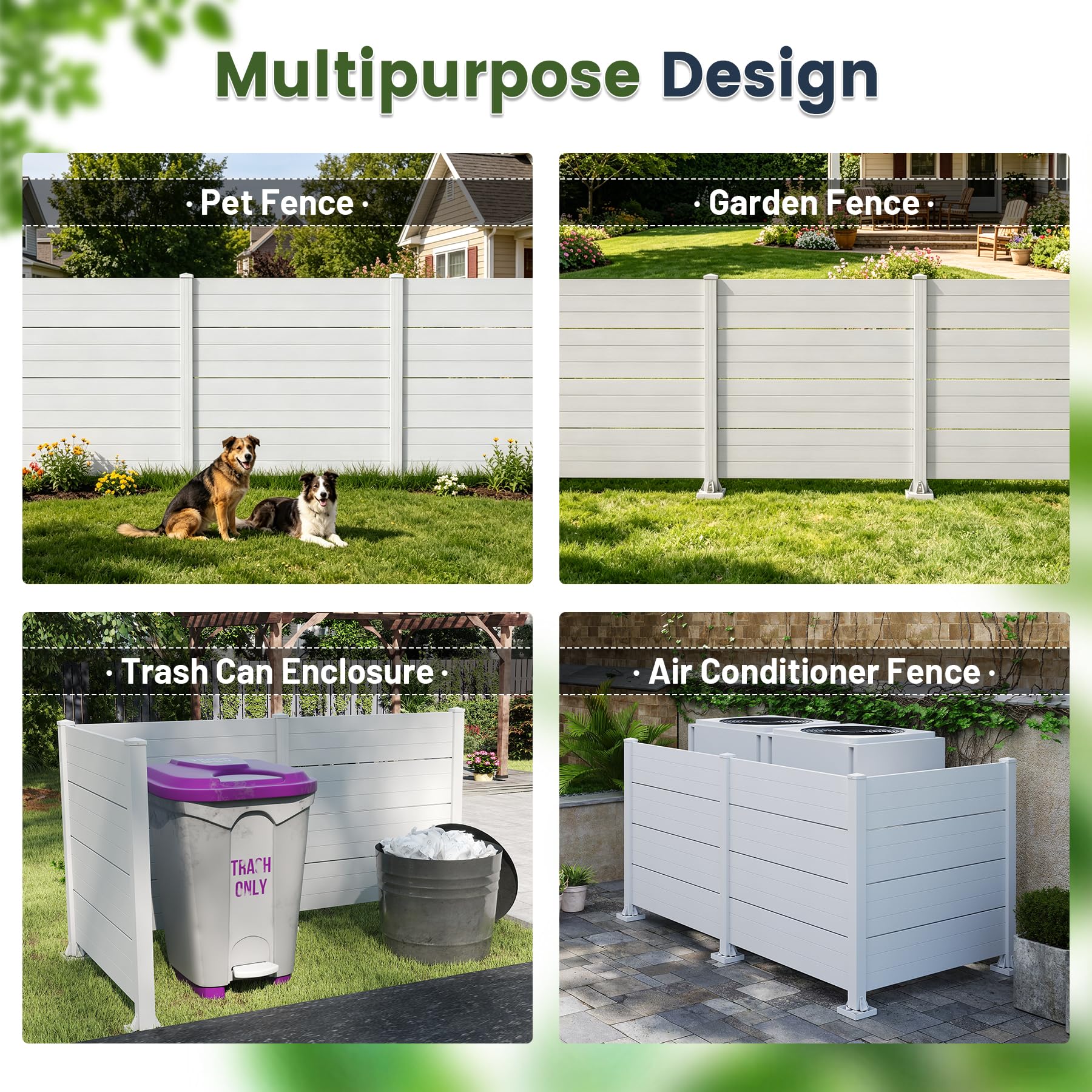 50" W x 49" H Outdoor Privacy Screen, Air Conditioner Fence