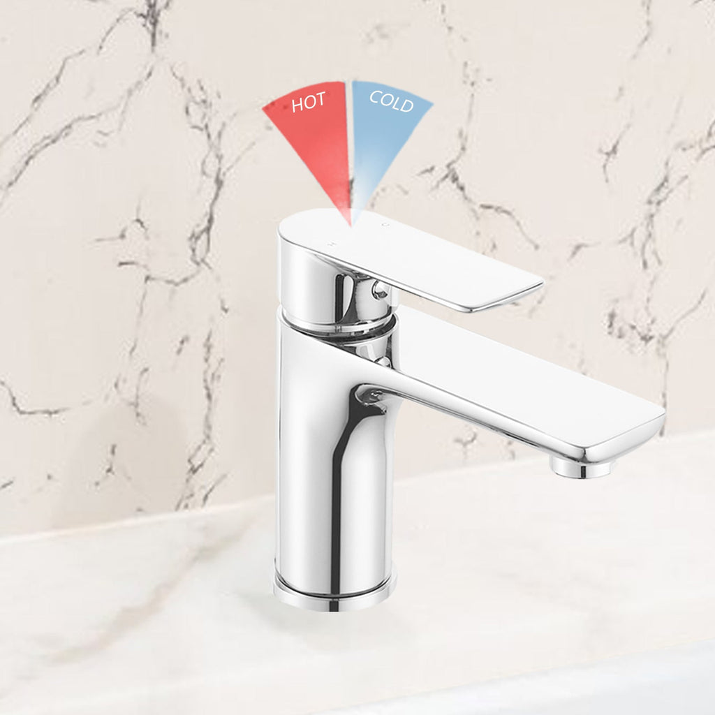 Chrome Single Handle Lavatory Basin Sink Faucet