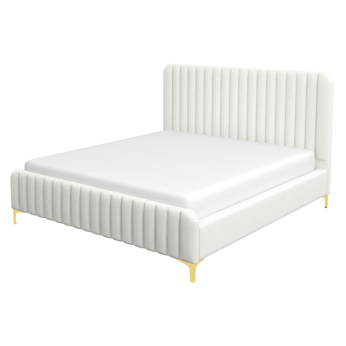 Valery King Size Upholstered Platform Bed