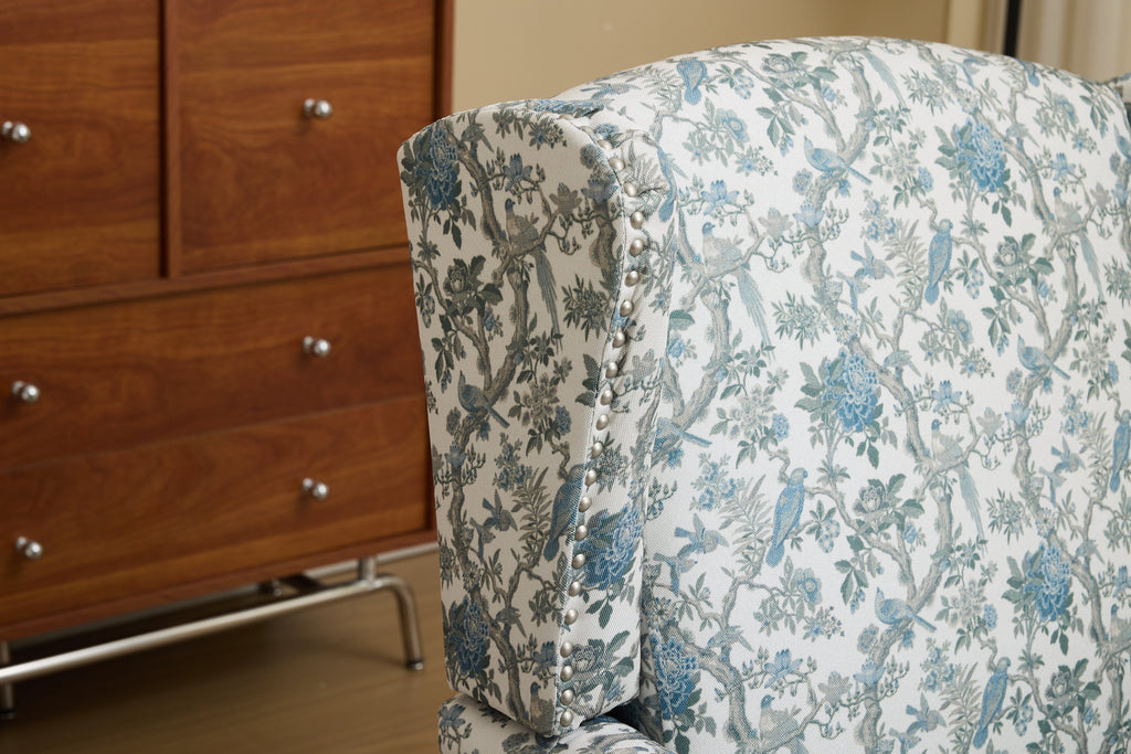 Modern Accent Chair with Retro Wood Legs